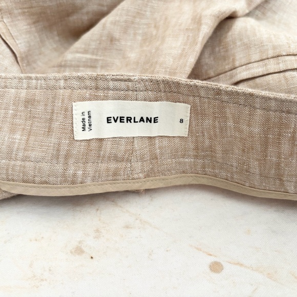 Everlane the Linen Way-High Drape Pant, Cornstalk Chambray - Picture 4 of 7